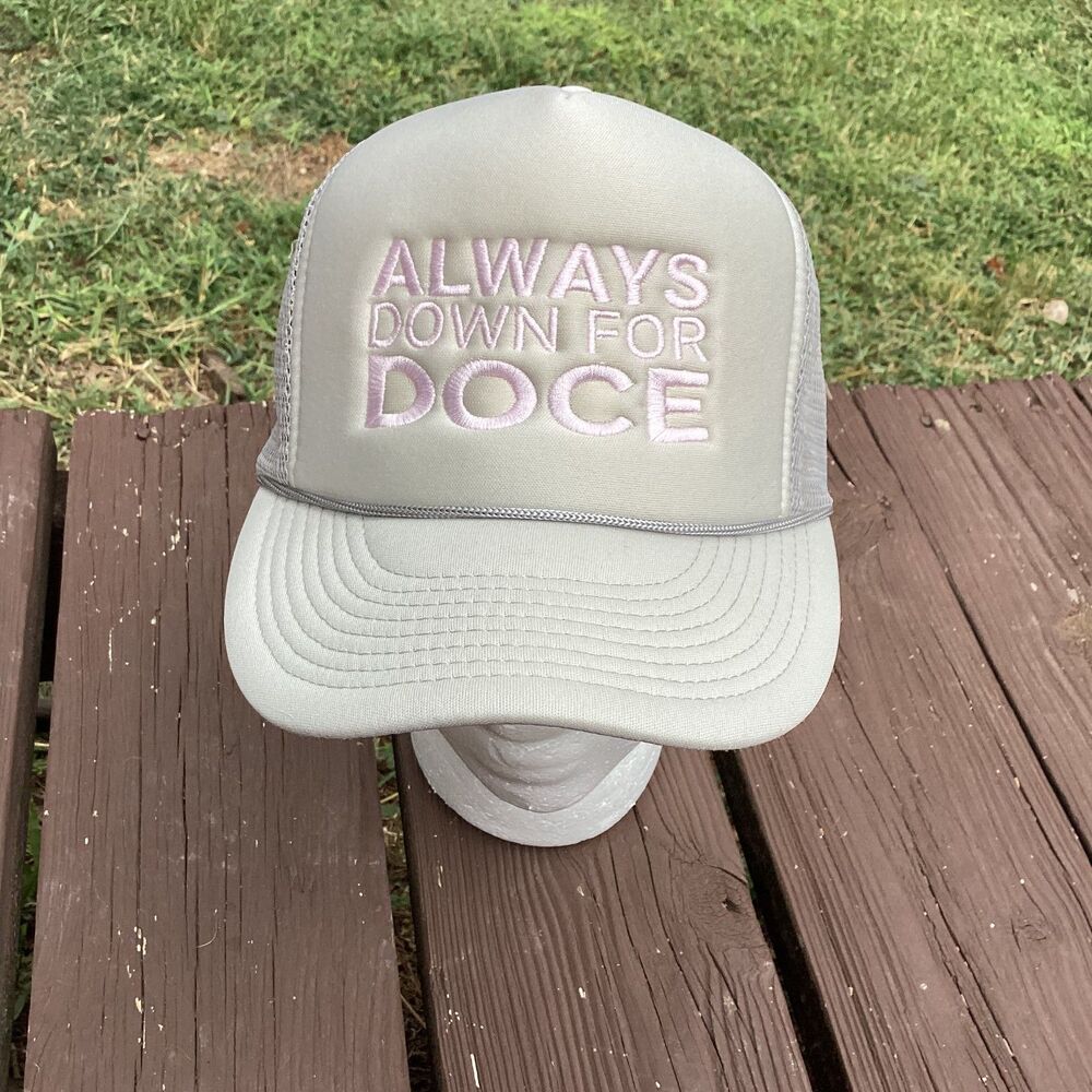 Obra Gray Trucker Hat Always Down For Doce Embroidered Mesh Back‎ Snapback